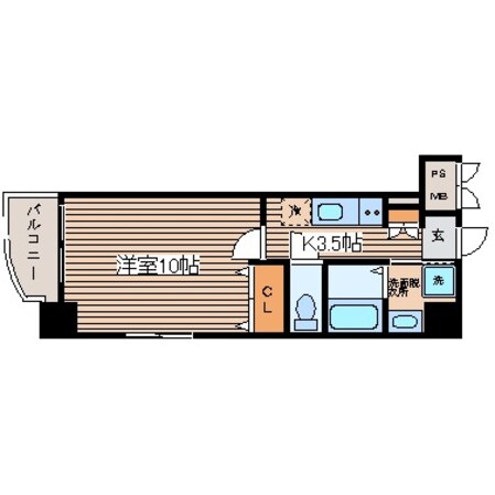 アクアシティ舟入中町の物件間取画像